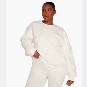 SET ACTIVE Heavyweight Sweats Crewneck in Blanc